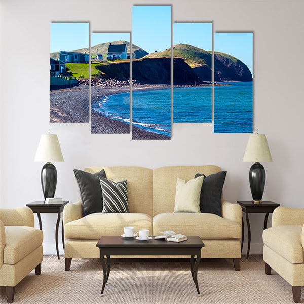 Beach at La Grave on Iles de la Madeleine Multi Panel Canvas Wall Art