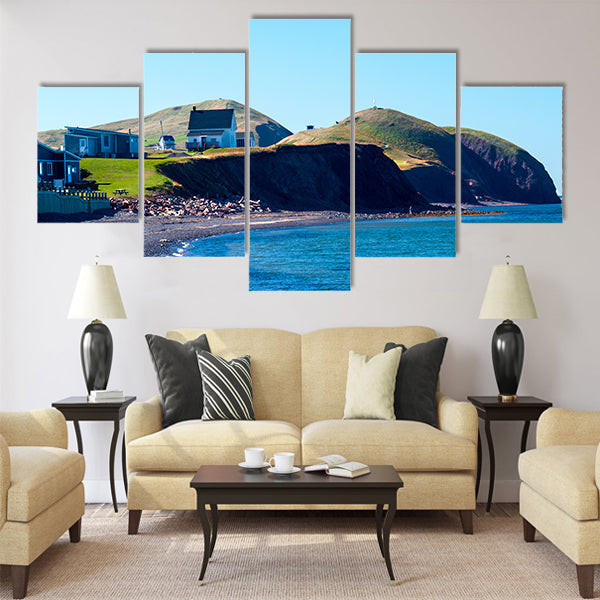 Beach at La Grave on Iles de la Madeleine Multi Panel Canvas Wall Art