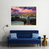 Oil refinery at twilight sky Multi Panel Canvas Wall Art