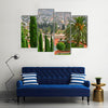 View Of World’s Most Beautiful Bahai Gardens In Haifa, Palesteine, Multi Panel Canvas Wall Art