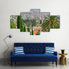 View Of World’s Most Beautiful Bahai Gardens In Haifa, Palesteine, Multi Panel Canvas Wall Art