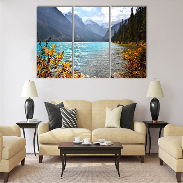View of Lake Louise, Banff National Park multi panel canvas wall art