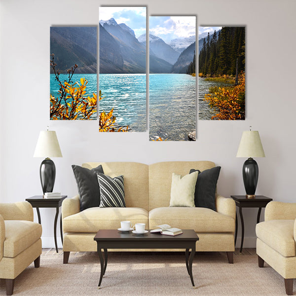 View of Lake Louise, Banff National Park multi panel canvas wall art
