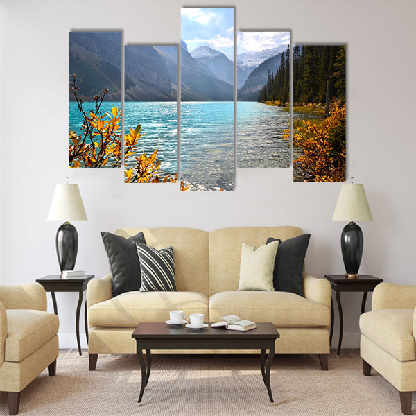 View of Lake Louise, Banff National Park multi panel canvas wall art