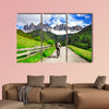 Activities in Dolomites Mountains, northern Italy Multi panel canvas wall art