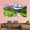 Activities in Dolomites Mountains, northern Italy Multi panel canvas wall art