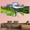 Activities in Dolomites Mountains, northern Italy Multi panel canvas wall art