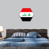 Flag of Iraq vector hexagonal canvas wall art