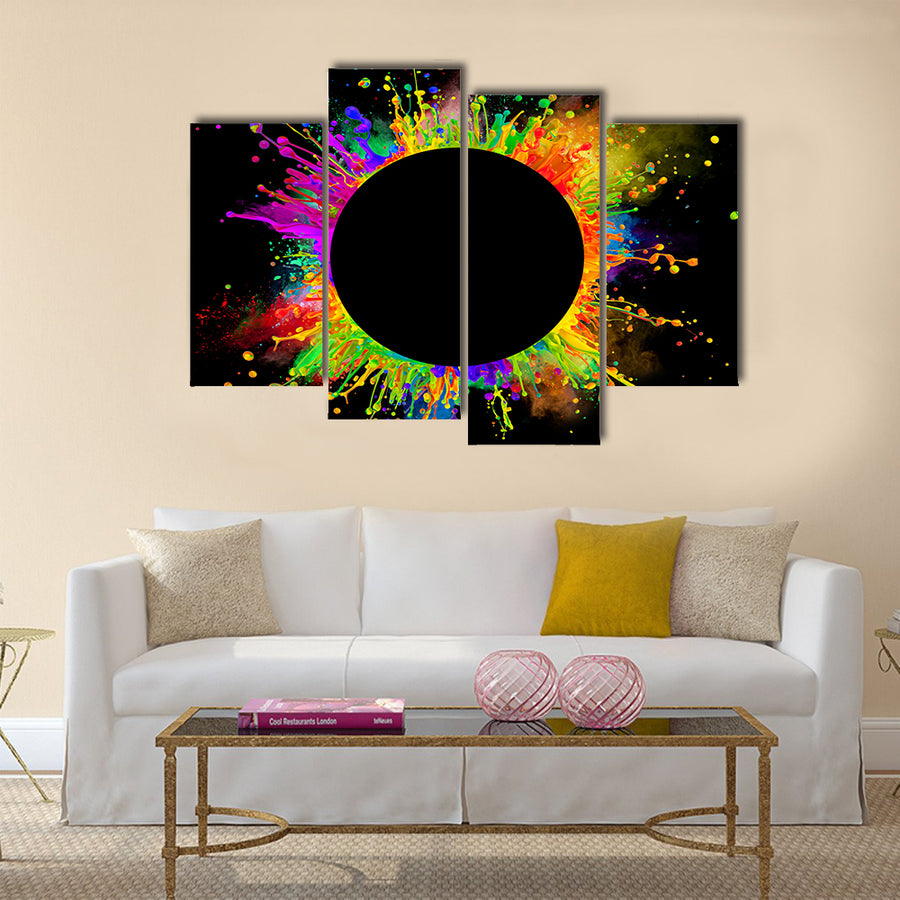 Colored splashes Multi panel canvas wall art