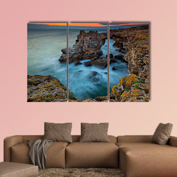Rock formation The Arch near Tulenovo, Bulgaria multi panel canvas wall art