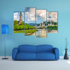 Salzburg cityscape with Festung Hohensalzburg and Salzach River in summer multi panel canvas wall art