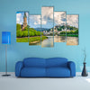 Salzburg cityscape with Festung Hohensalzburg and Salzach River in summer multi panel canvas wall art