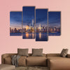 New York City, Manhattan after sunset multi panel canvas wall art