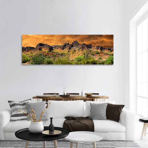 Cloud formations rocky Mountains Border of New Mexico panoramic canvas wall art