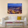 Lisbon, Portugal skyline at night Multi panel canvas wall art