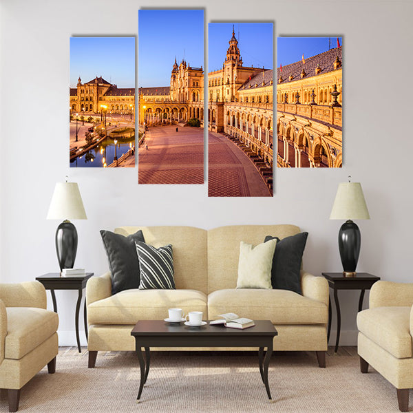Seville, Spain at Spanish Square Multi panel canvas wall art