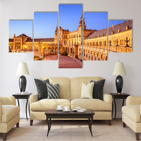 Seville, Spain at Spanish Square Multi panel canvas wall art