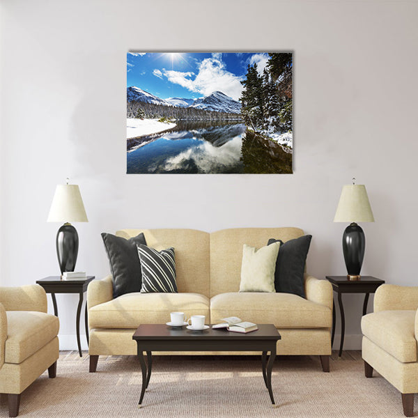 Glacier National Park, Montana.Winter multi panel canvas wall art