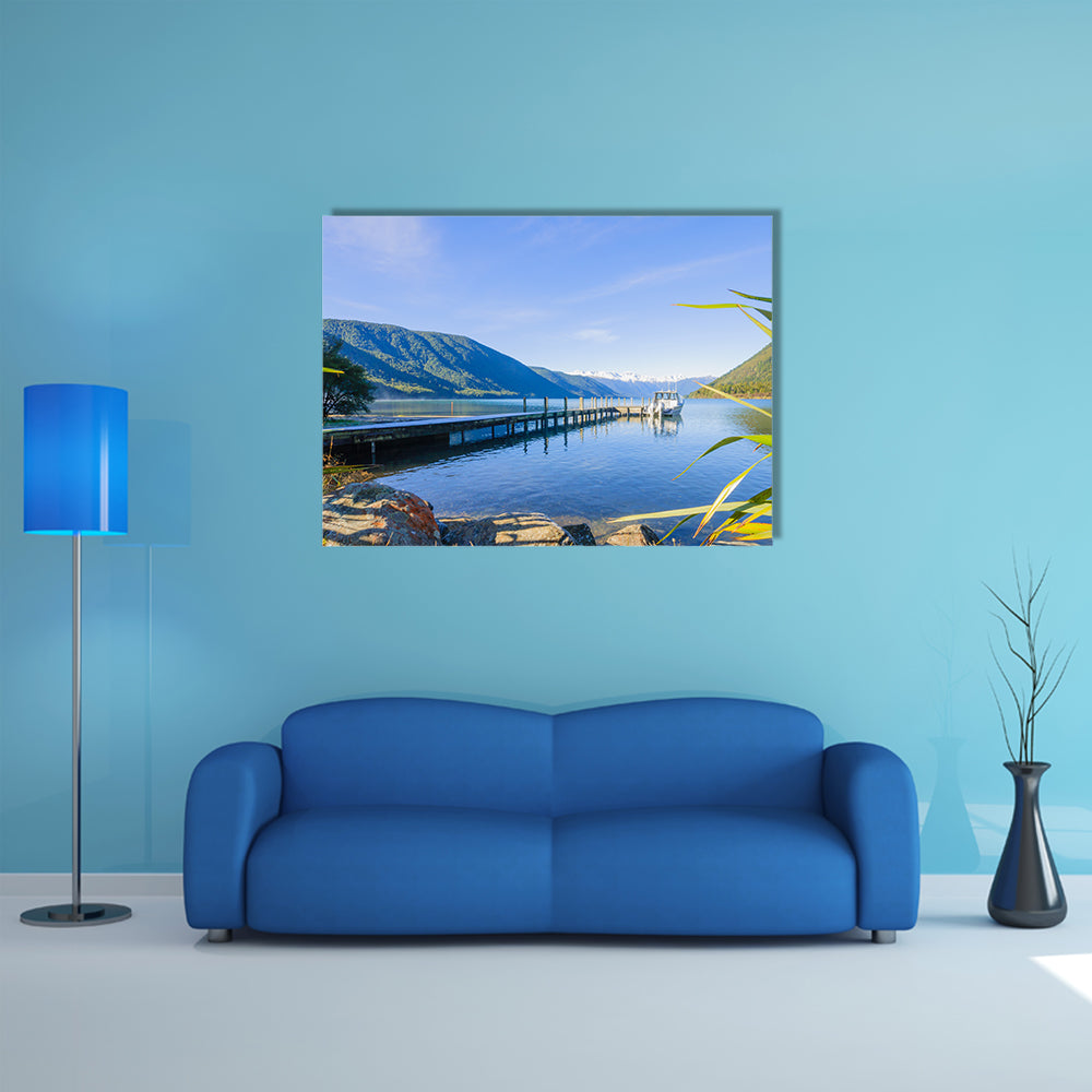 Nelson Lakes National Park In New Zealand  Multi Panel Canvas Wall Art