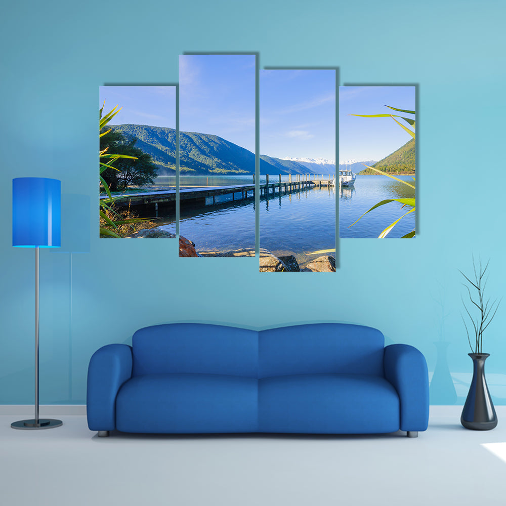 Nelson Lakes National Park In New Zealand  Multi Panel Canvas Wall Art