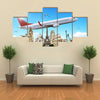 Famous monuments of the world illustrating the travel and holidays Multi panel canvas wall art