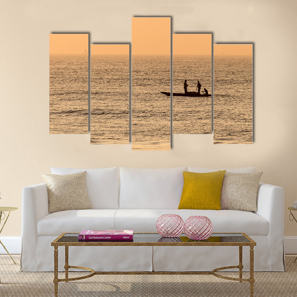 The Arabian Sea Showing The Adventure Of The Fishing, Multi Panel Canvas Wall Art