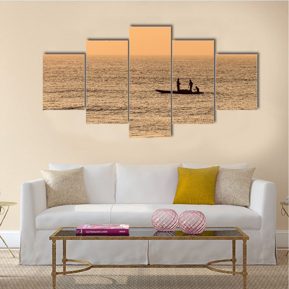 The Arabian Sea Showing The Adventure Of The Fishing, Multi Panel Canvas Wall Art