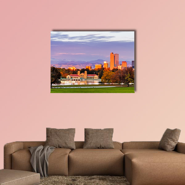 Denver Colorado skyline from City Park with City Park  wall art