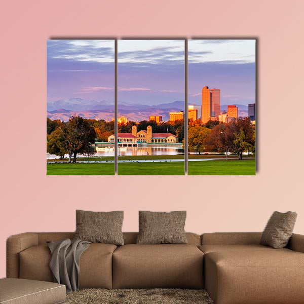 Denver Colorado skyline from City Park with City Park  wall art