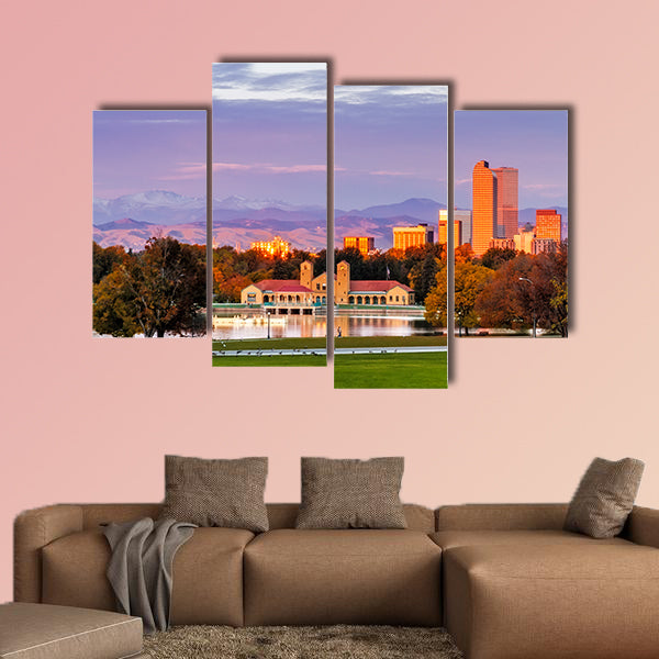Denver Colorado skyline from City Park with City Park  wall art