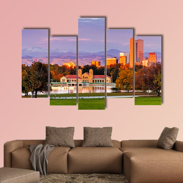 Denver Colorado skyline from City Park with City Park  wall art