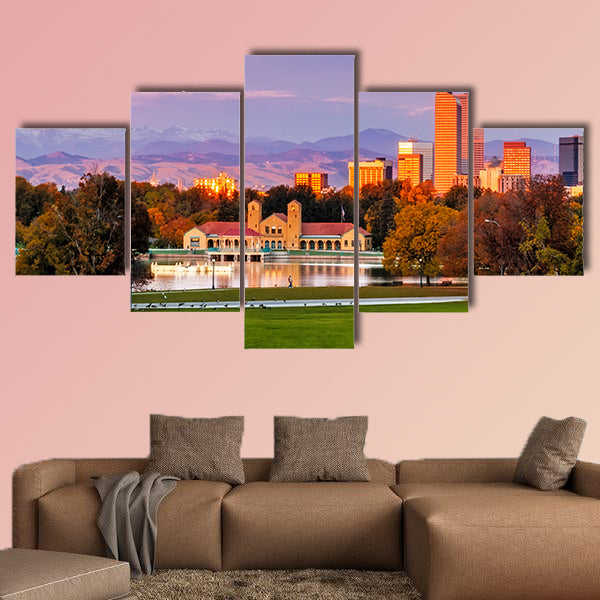 Denver Colorado skyline from City Park with City Park  wall art