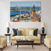 Aerial view of Riga, Latvia Multi panel canvas wall art