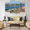 Aerial view of Riga, Latvia Multi panel canvas wall art