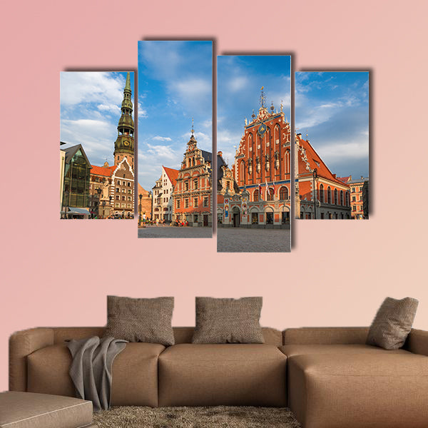 House of the Blackheads (Riga, Latvia) multi panel canvas wall art