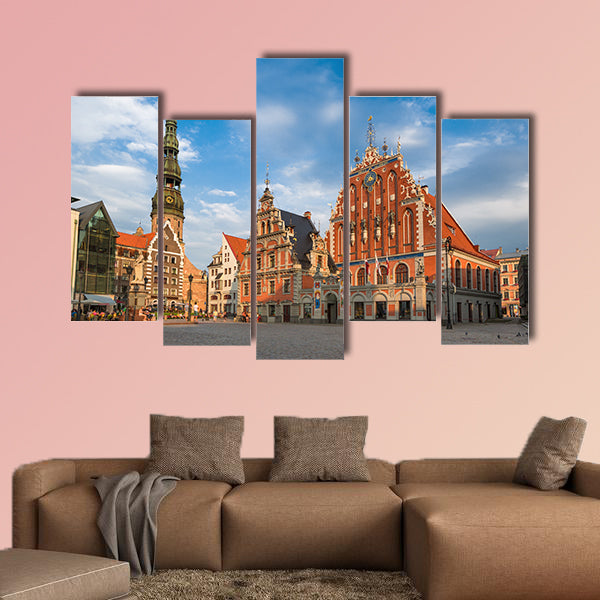 House of the Blackheads (Riga, Latvia) multi panel canvas wall art
