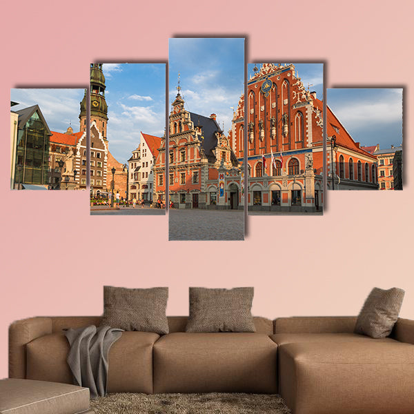 House of the Blackheads (Riga, Latvia) multi panel canvas wall art