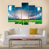 Lights at night and stadium Multi panel canvas wall art