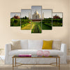 Taj Mahal from the garden side Multi panel canvas wall art