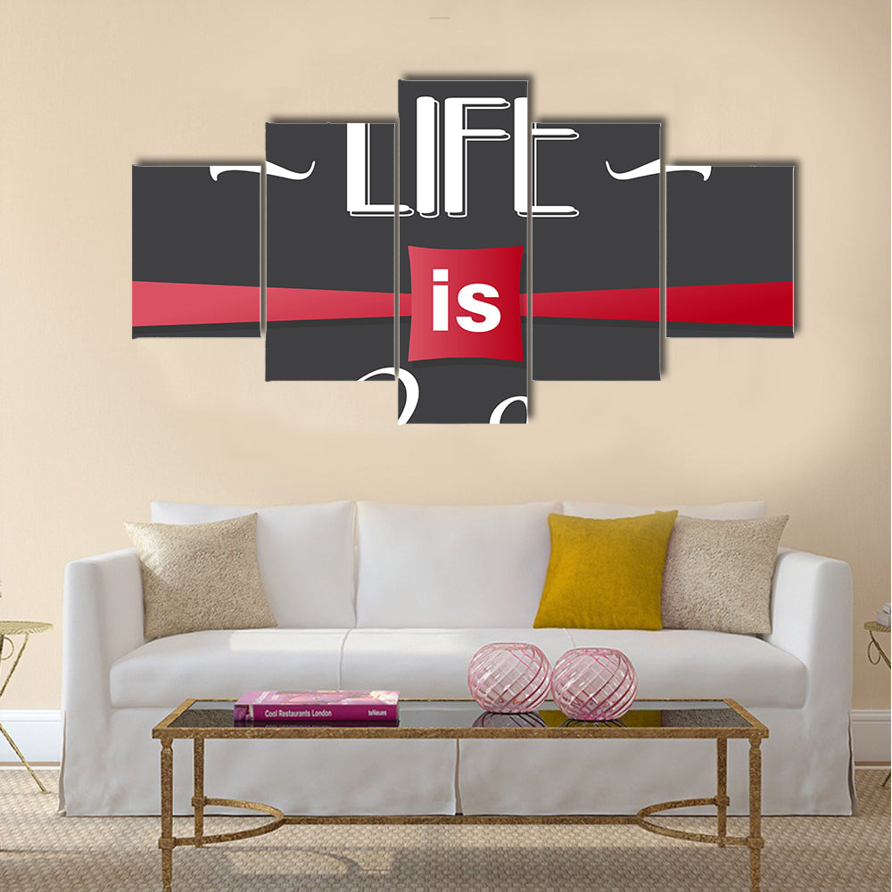 Life is beautiful Multi Panel Canvas Wall Art