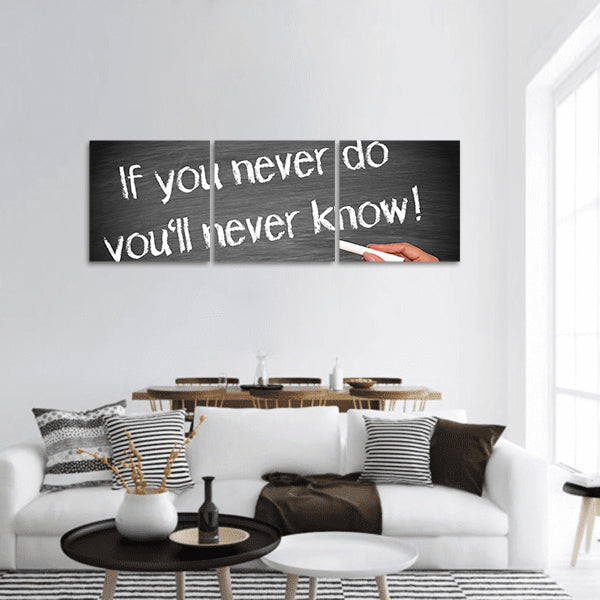 If you never do you will never know panoramic canvas wall art