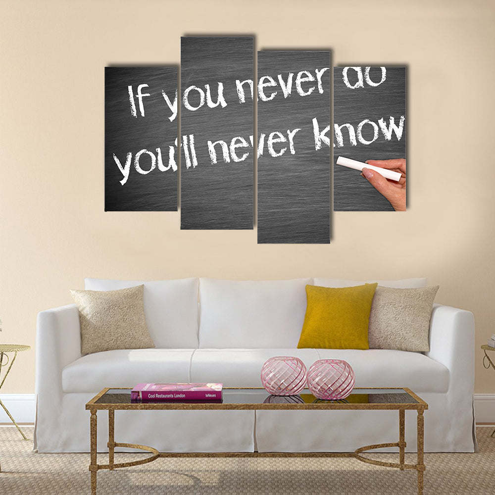 If you never do you will never know Multi Panel Canvas Wall Art