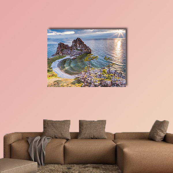 Shaman Rock, Lake Baikal in Russia Multi panel canvas wall art