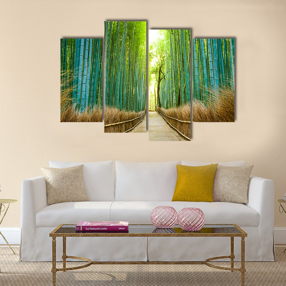 Kyoto, Japan bamboo forest multi panel canvas wall art