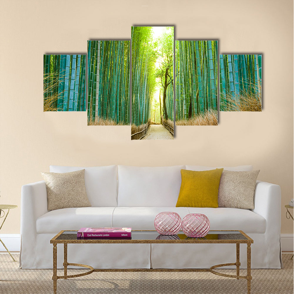 Kyoto, Japan bamboo forest multi panel canvas wall art