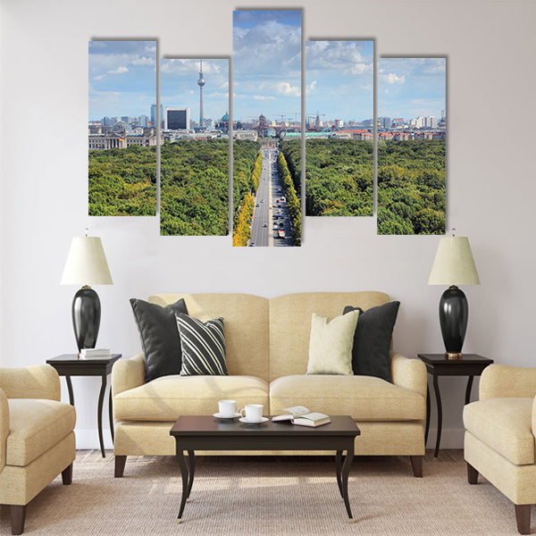 Tiergarten park, Berlin Multi panel canvas wall art