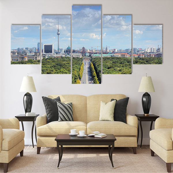 Tiergarten park, Berlin Multi panel canvas wall art