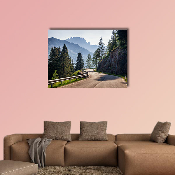 Country road at the European Alps multi panel canvas wall art