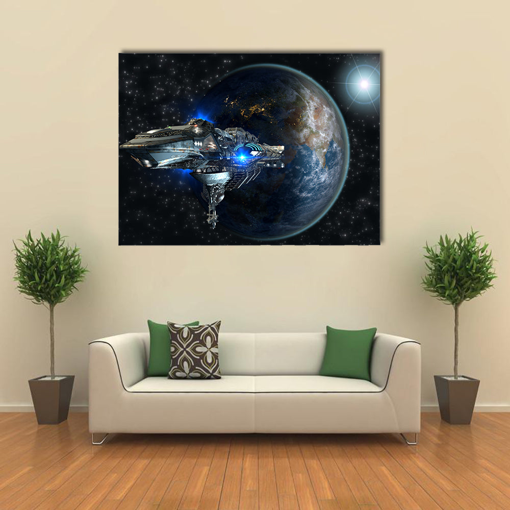 Futuristic Space Travel Multi Panel Canvas Wall Art