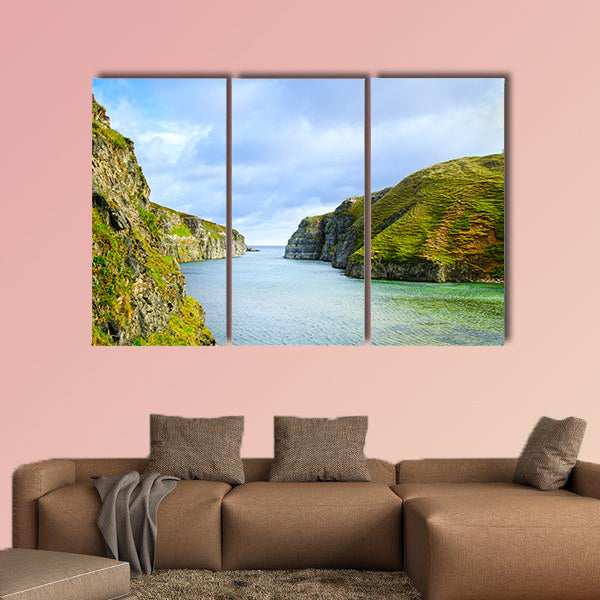 Smoo Cave bay landscape in Durness. Sutherland, Highlands wall art